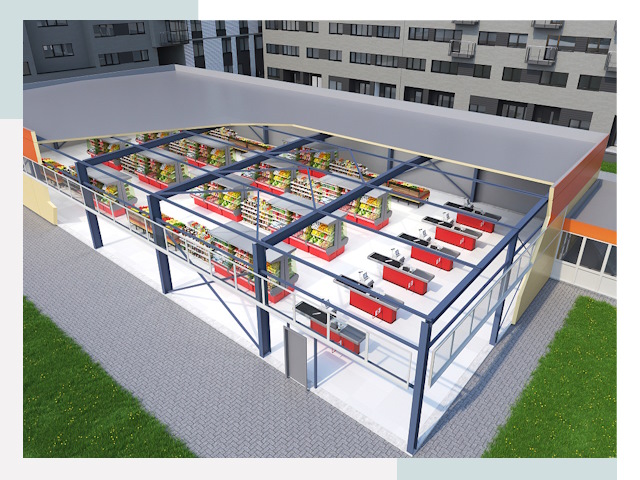 Строительство магазинов в Котлас от 622 руб. за м²