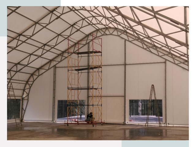 Шатровые ангары в Котласе