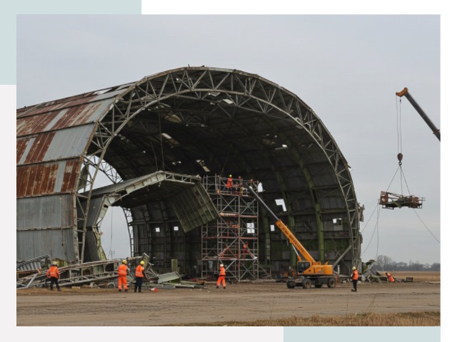 Демонтаж ангаров в Котласе