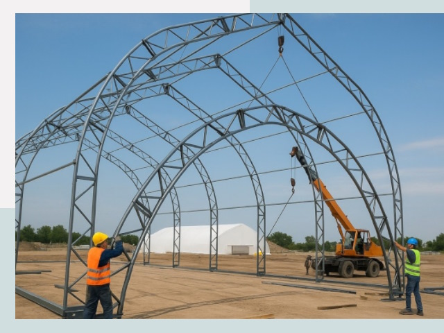 Монтаж ангаров в Котласе от 622 руб. - Надежно и быстро